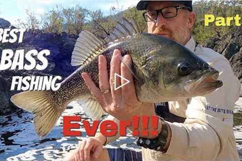 Crazy Australian Bass Fishing!!!! Freshwater Wild River Bass Fishing At Its BEST!!!!! PART 1