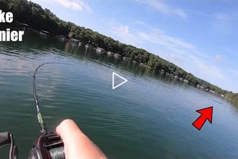 TOPWATER Bass Fishing ACTION on Lake Lanier!!