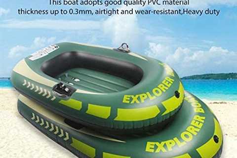 lahola Inflatable Boats for Adults, Inflatable Boat Kayak Canoe Fishing Boat with Double Valve for..